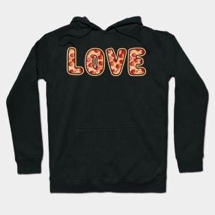 Pizza Is Love: Funny Pizza Text Design Hoodie